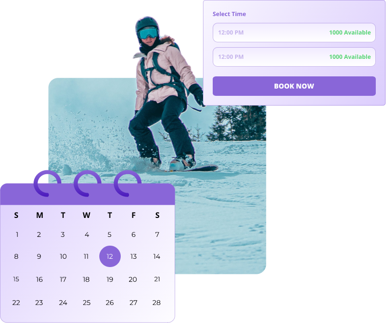 date & time flexibility with Advensure activity booking software